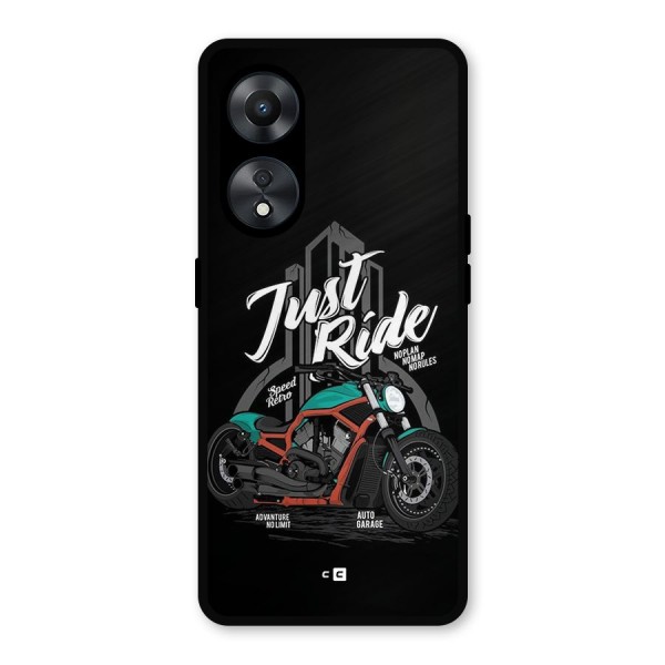 Just Ride Speed Metal Back Case for Oppo A78