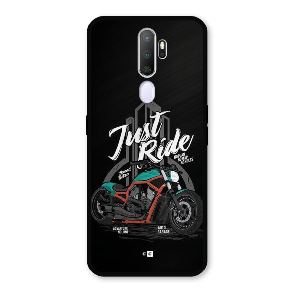 Just Ride Speed Metal Back Case for Oppo A9 (2020)