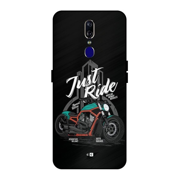 Just Ride Speed Metal Back Case for Oppo F11