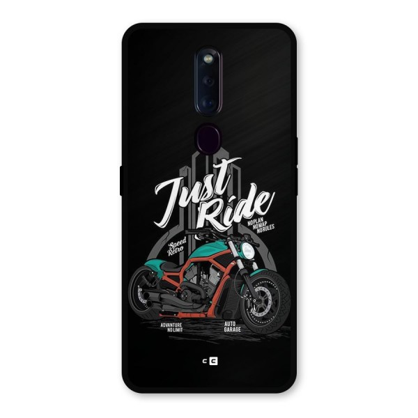 Just Ride Speed Metal Back Case for Oppo F11 Pro