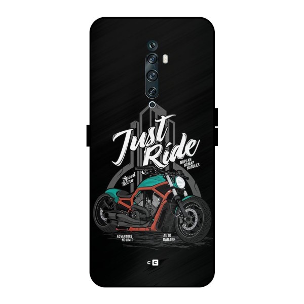 Just Ride Speed Metal Back Case for Oppo Reno2 F