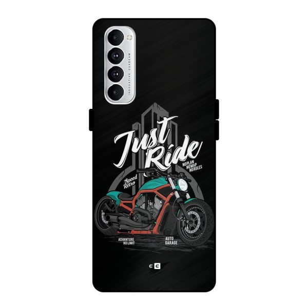 Just Ride Speed Metal Back Case for Oppo Reno4 Pro