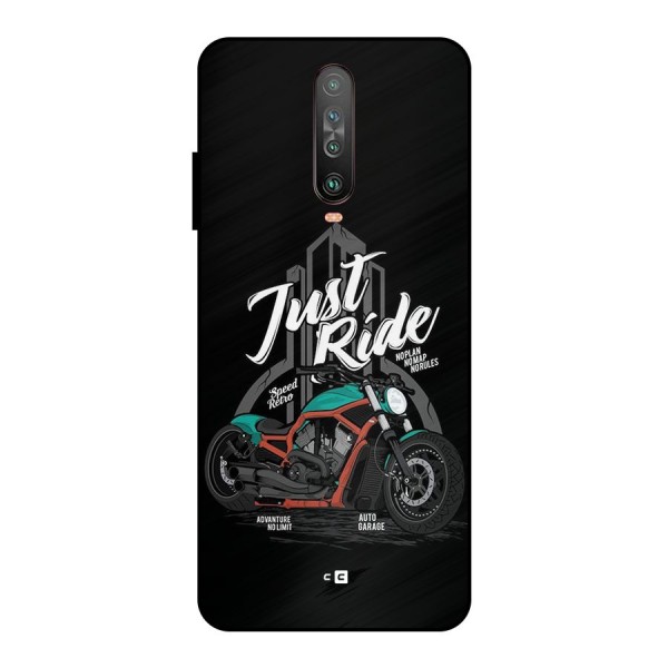 Just Ride Speed Metal Back Case for Poco X2