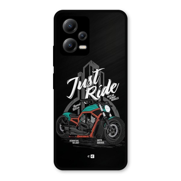 Just Ride Speed Metal Back Case for Poco X5