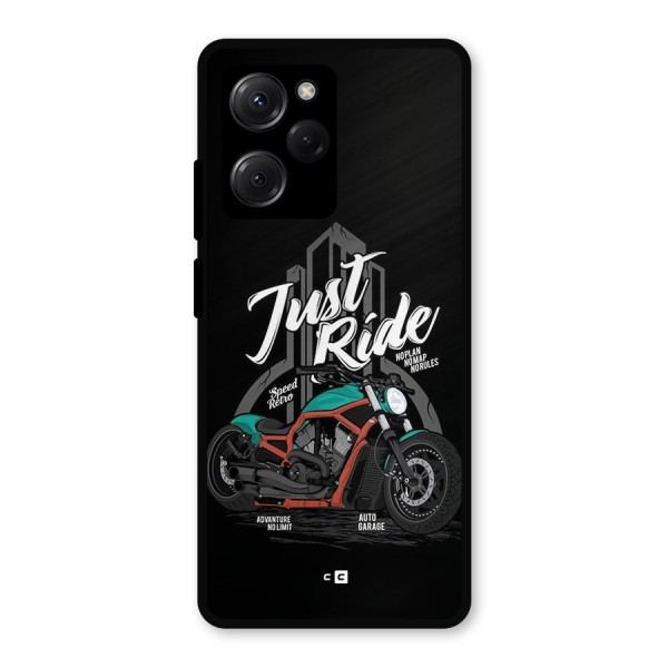 Just Ride Speed Metal Back Case for Poco X5 Pro