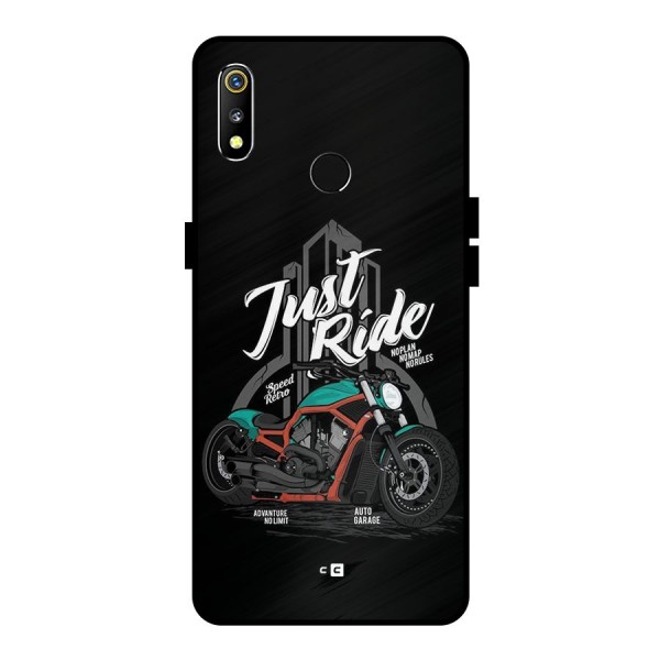 Just Ride Speed Metal Back Case for Realme 3