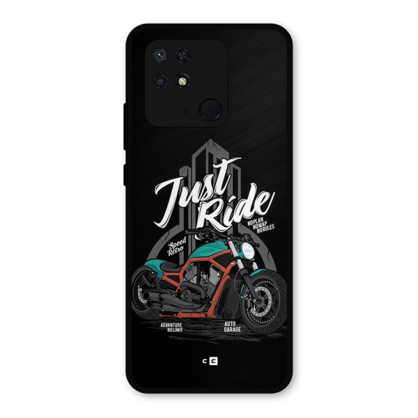 Just Ride Speed Metal Back Case for Redmi 10