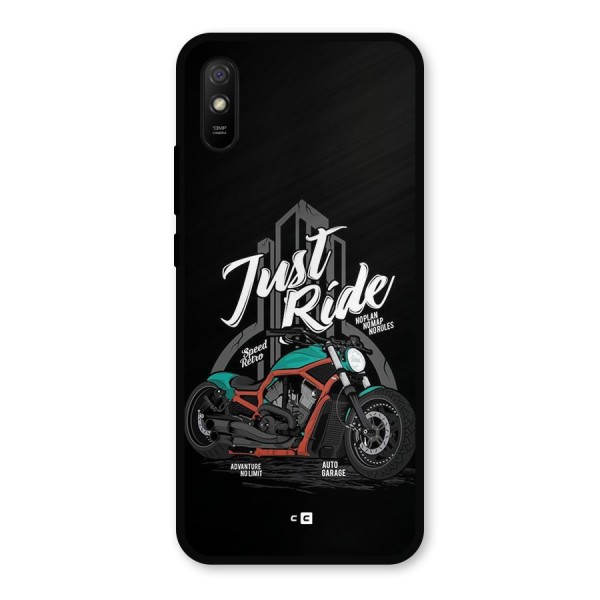 Just Ride Speed Metal Back Case for Redmi 9i
