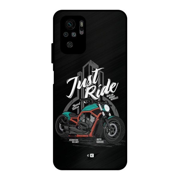 Just Ride Speed Metal Back Case for Redmi Note 10