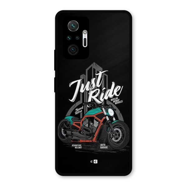 Just Ride Speed Metal Back Case for Redmi Note 10 Pro
