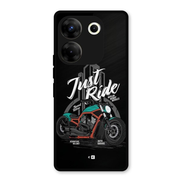 Just Ride Speed Metal Back Case for Tecno Camon 20