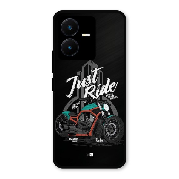 Just Ride Speed Metal Back Case for Vivo Y22s