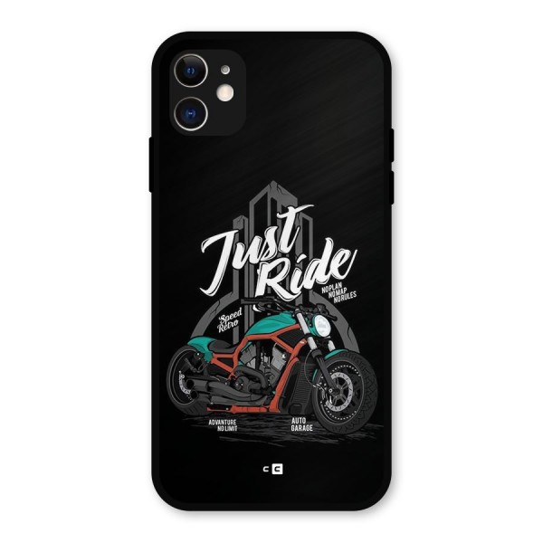 Just Ride Speed Metal Back Case for iPhone 11