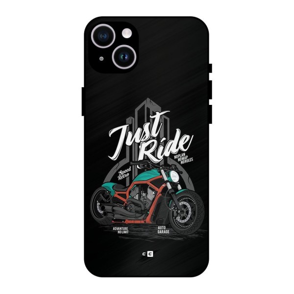 Just Ride Speed Metal Back Case for iPhone 14 Plus