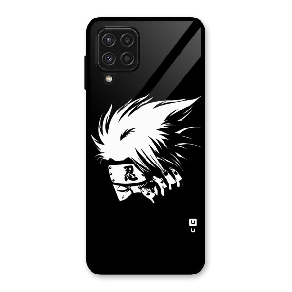 Kakashi Hatake Black Glass Back Case for Galaxy A22 4G