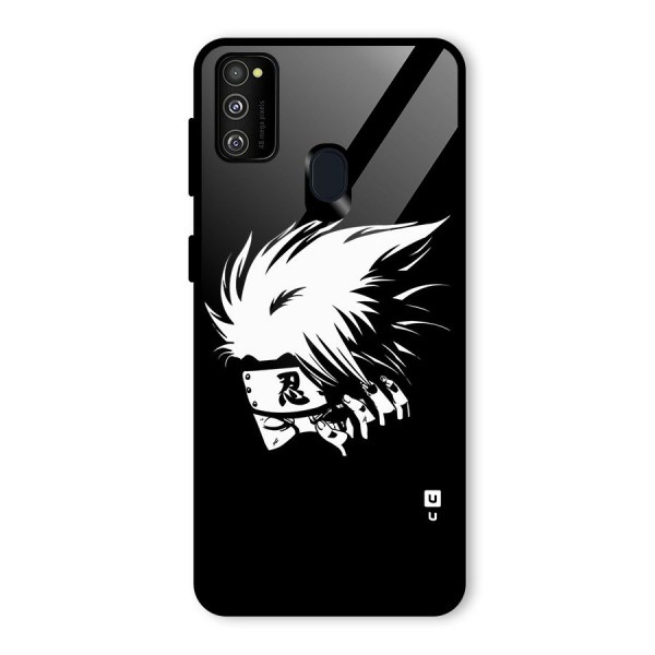 Kakashi Hatake Black Glass Back Case for Galaxy M21