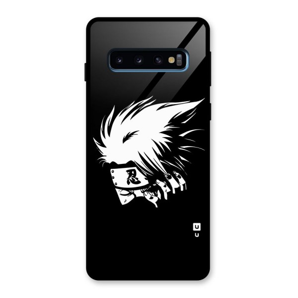 Kakashi Hatake Black Glass Back Case for Galaxy S10