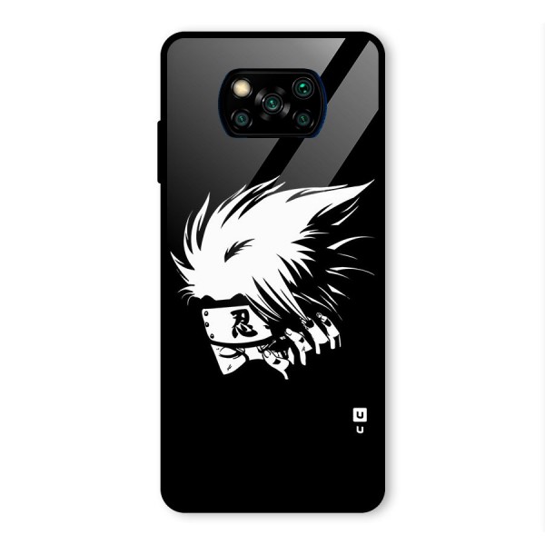 Kakashi Hatake Black Glass Back Case for Poco X3 Pro