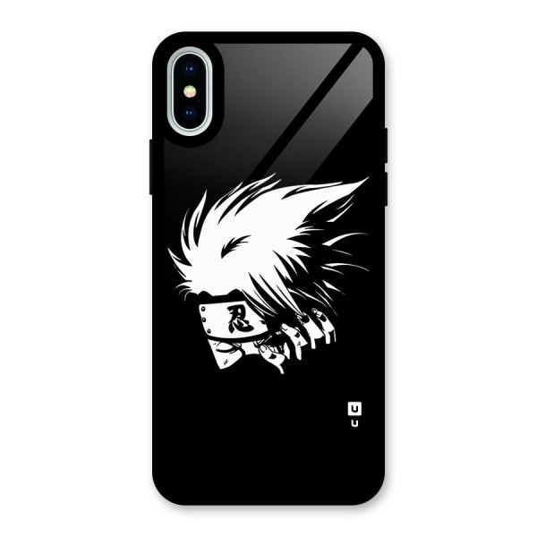 Kakashi Hatake Black Glass Back Case for iPhone XS