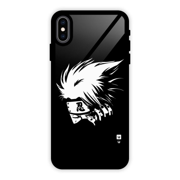 Kakashi Hatake Black Glass Back Case for iPhone XS Max