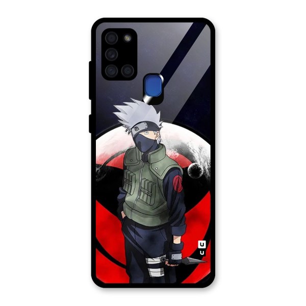 Kakashi Hatake Knife Glass Back Case for Galaxy A21s