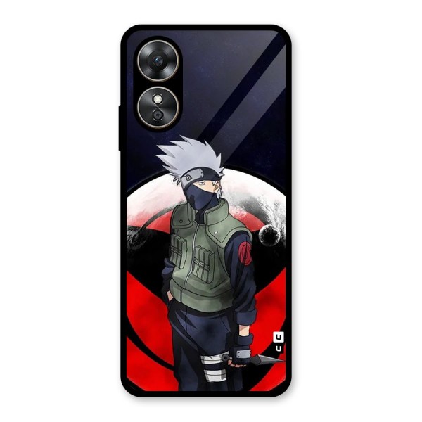 Kakashi Hatake Knife Glass Back Case for Oppo A17