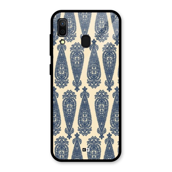 Kalamkari Design Glass Back Case for Galaxy A30