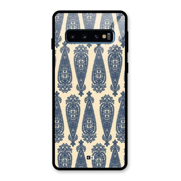 Kalamkari Design Glass Back Case for Galaxy S10