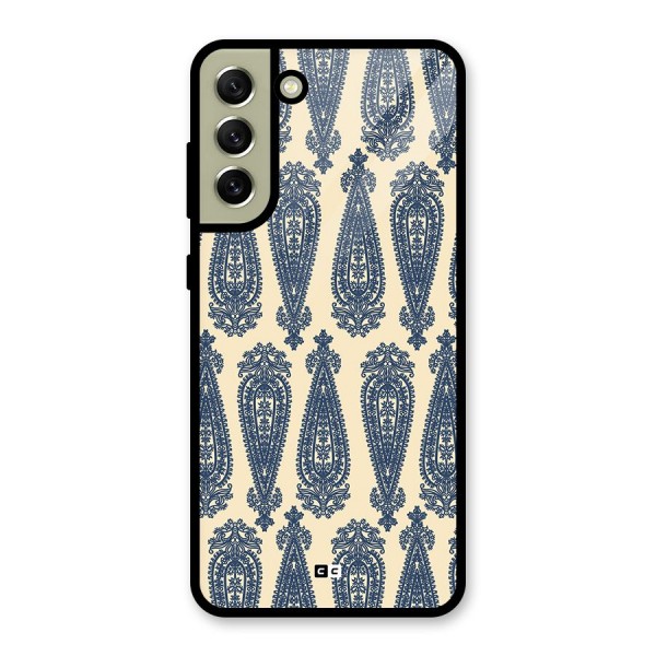 Kalamkari Design Glass Back Case for Galaxy S21 FE 5G