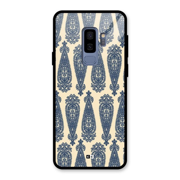 Kalamkari Design Glass Back Case for Galaxy S9 Plus