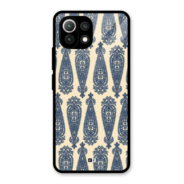 Kalamkari Design Glass Back Case for Mi 11 Lite