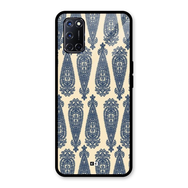 Kalamkari Design Glass Back Case for Oppo A52