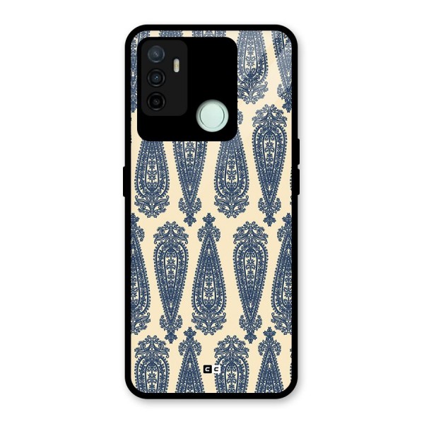 Kalamkari Design Glass Back Case for Oppo A53