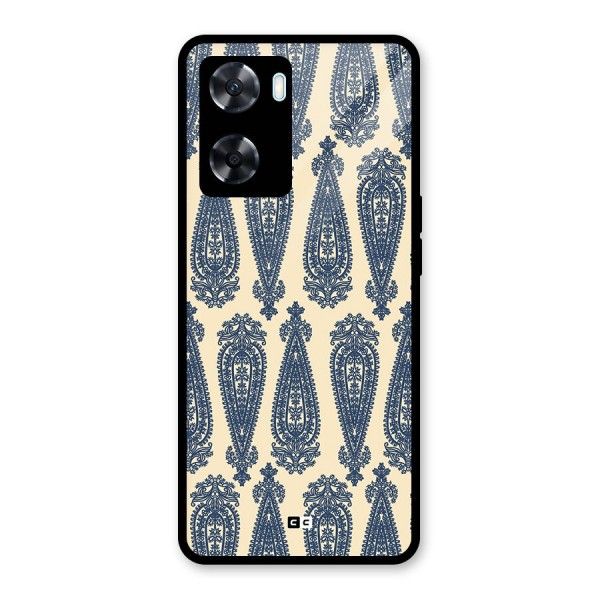 Kalamkari Design Glass Back Case for Oppo A77