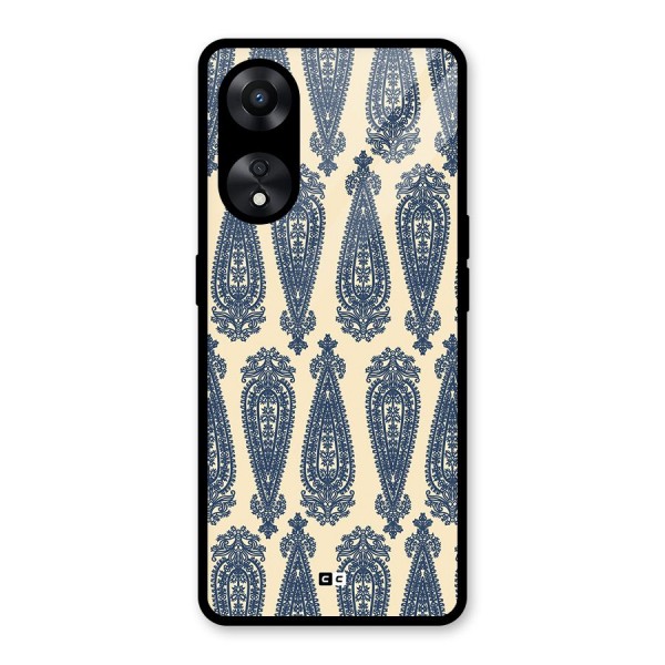 Kalamkari Design Glass Back Case for Oppo A78