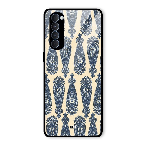 Kalamkari Design Glass Back Case for Oppo Reno4 Pro