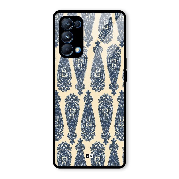 Kalamkari Design Glass Back Case for Oppo Reno5 Pro 5G