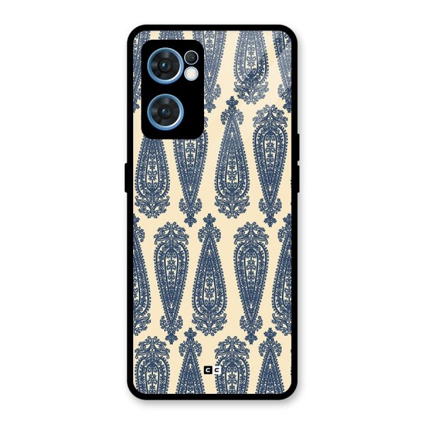 Kalamkari Design Glass Back Case for Oppo Reno7 5G