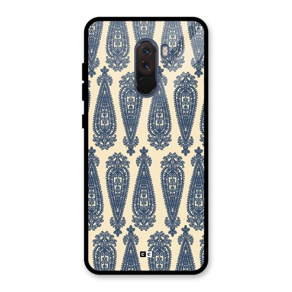 Kalamkari Design Glass Back Case for Poco F1