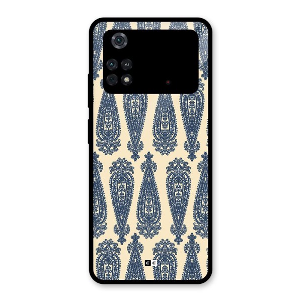 Kalamkari Design Glass Back Case for Poco M4 Pro 4G