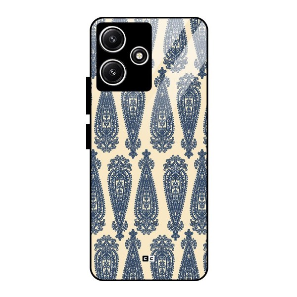 Kalamkari Design Glass Back Case for Poco M6 Pro