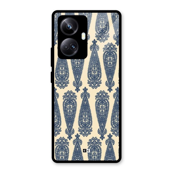 Kalamkari Design Glass Back Case for Realme 10 Pro Plus