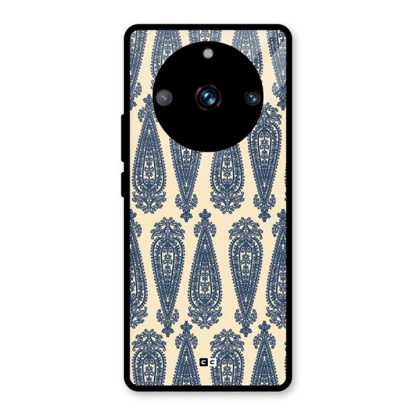 Kalamkari Design Glass Back Case for Realme 11 Pro