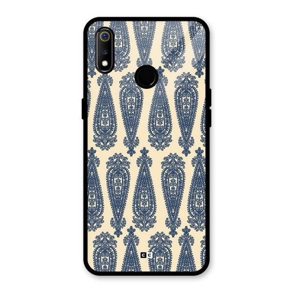 Kalamkari Design Glass Back Case for Realme 3