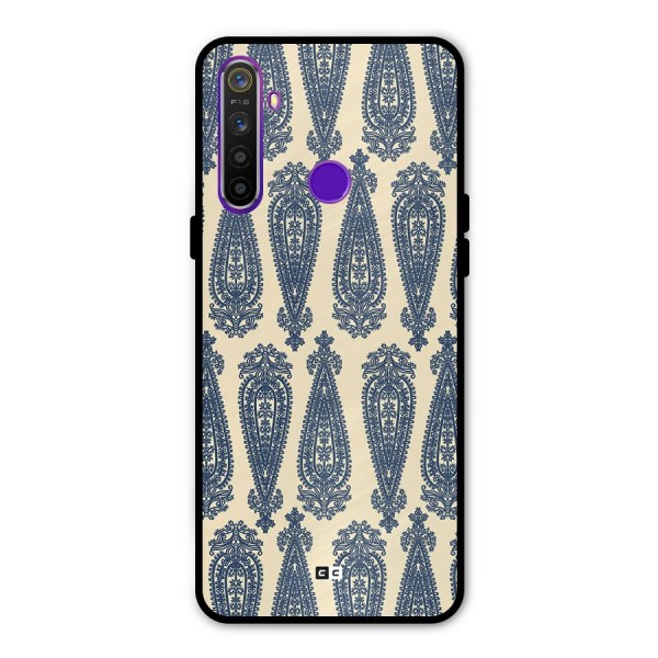 Kalamkari Design Glass Back Case for Realme 5s