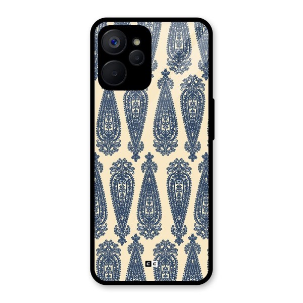 Kalamkari Design Glass Back Case for Realme 9i 5G