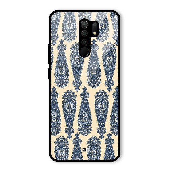 Kalamkari Design Glass Back Case for Redmi 9 Prime