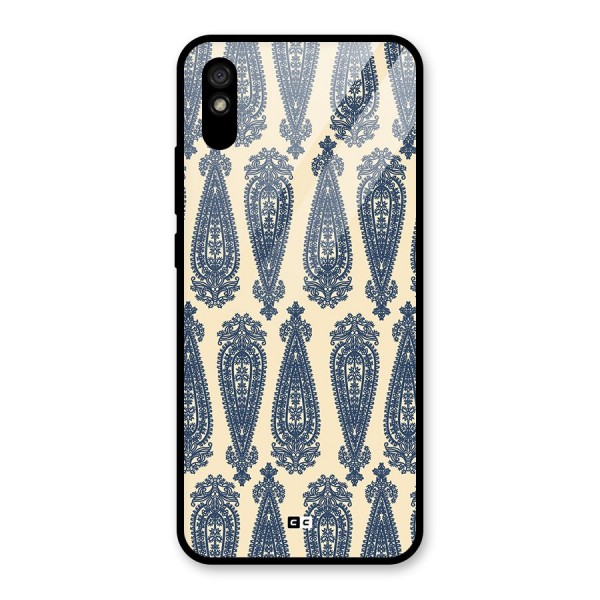 Kalamkari Design Glass Back Case for Redmi 9i