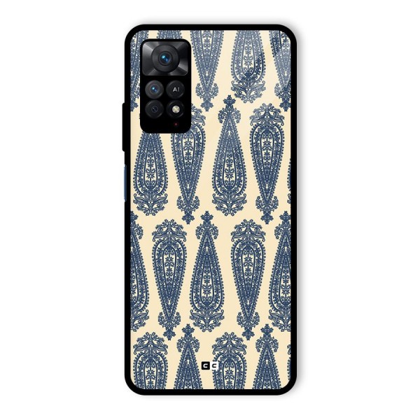 Kalamkari Design Glass Back Case for Redmi Note 11 Pro