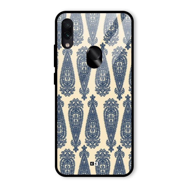 Kalamkari Design Glass Back Case for Redmi Note 7 Pro